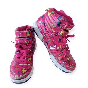 Fila Kawaii Sweets Pink Pop Art High Top Sneakers Size 5 Candy Ice Cream